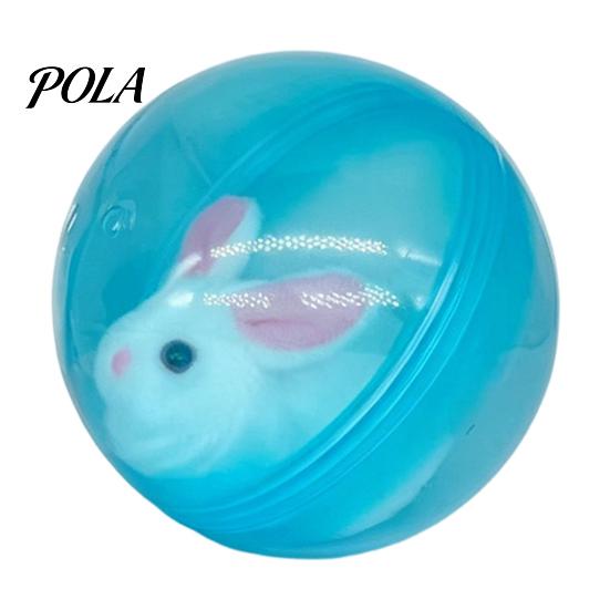 Selbstrollendes interaktives Katzenspielzeug, Automatischer rollender Ball mit Hamster- oder Kaninchen-Plüschtier innen, Elektrischer simulierter sich bewegender Tierball für Katzen Hunde