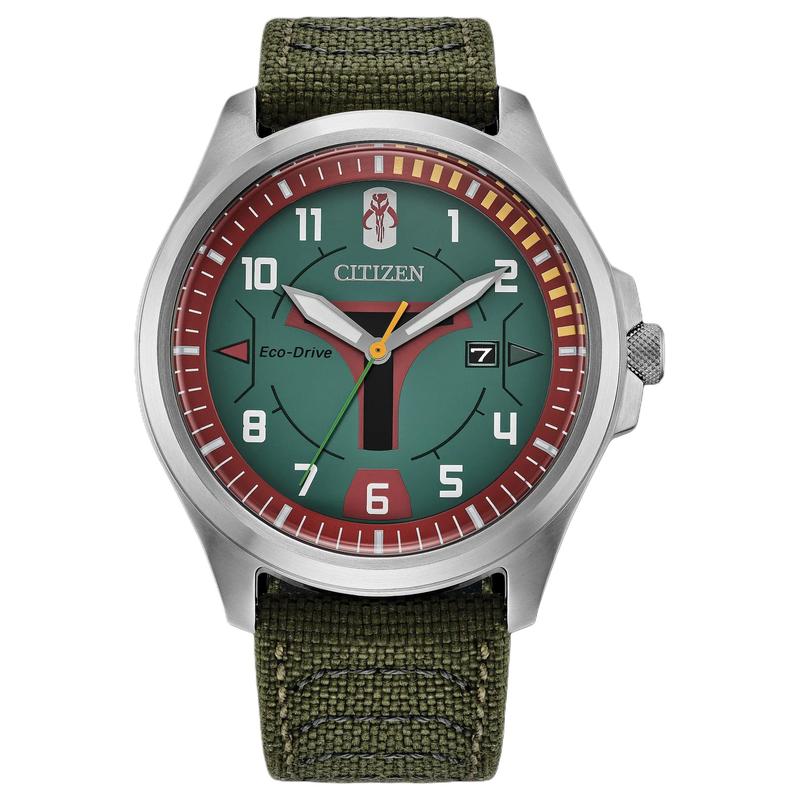 

CITIZEN Eco-Drive Series 200 Meters Waterproof Solar Quartz Nylon Strap 44mm Men s Watch Green Dial AW1418-06W зелений