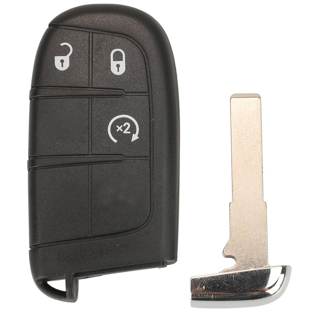 Jingyuqin 10pcs SIP22 2/3/4/5 Button Remote Car Key Shell for Jeep Renegade Compass Auto SUV Smart Keyless Entry Fob Case NoLogo