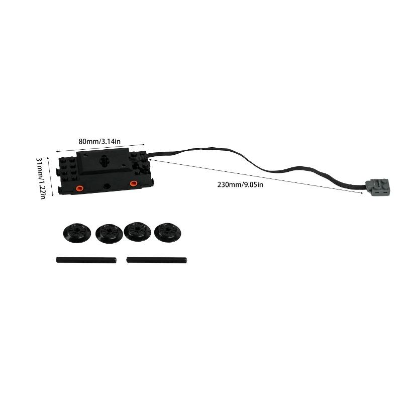 Train Track Motor 88002 MOC Power Functions Power Up Technical Speed Motor Building Blocks for 10254 53401 53400 Rail Tracks DIY