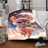 1pc Deer Name Blanket Lightweight Flannel Throw for Sofa Bed Travel Camping Livingroom Office Couch Chair
