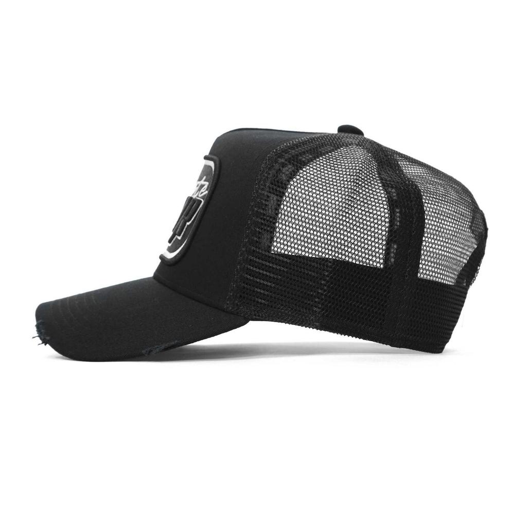Societe Noir Mens Logo Mesh Trucker Cap