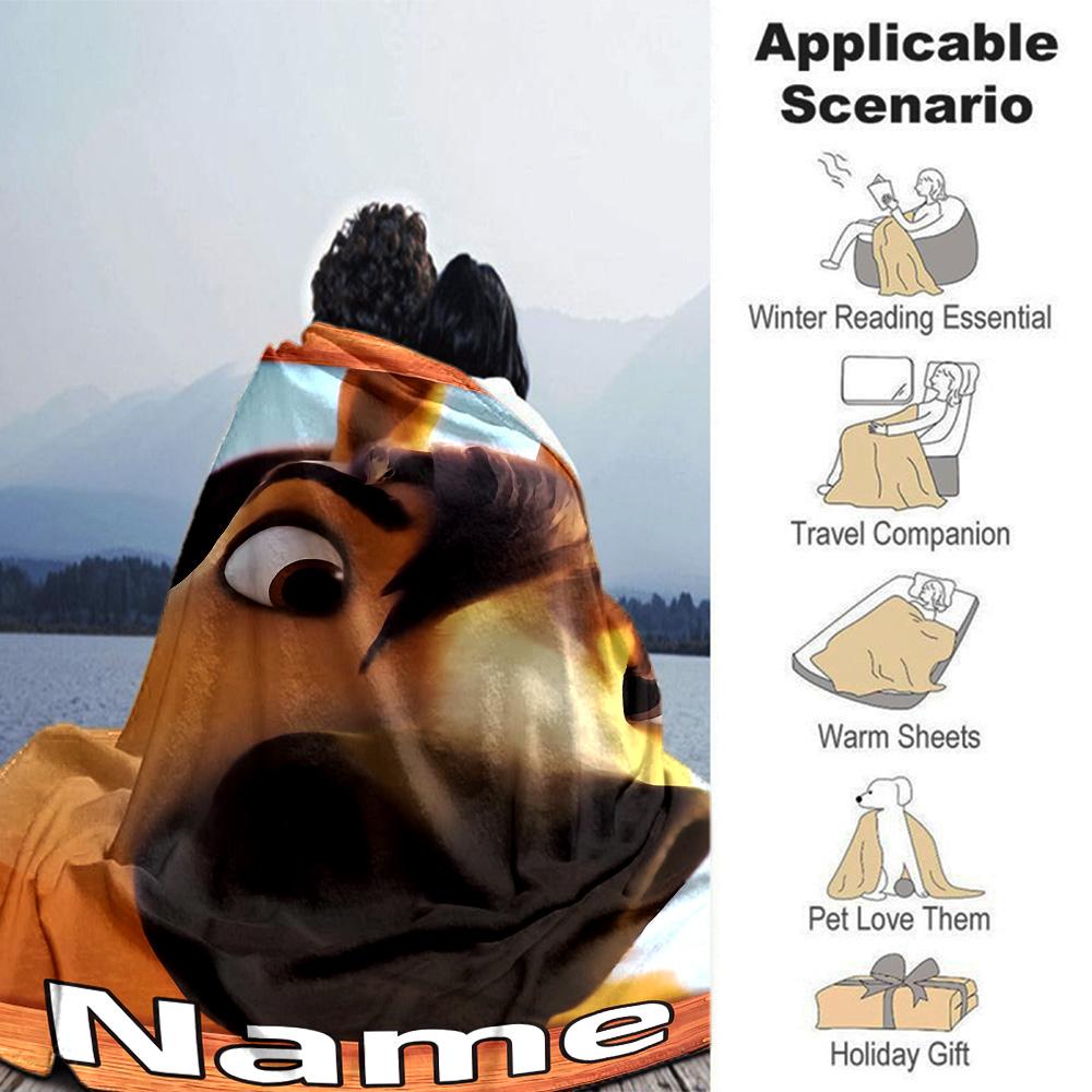 Customiz Name Personality Spirit Riding Free Blanket Soft &Warm Sofa Office Bed Travel Lunch Break Blanket, Gift Suitable All Seasons