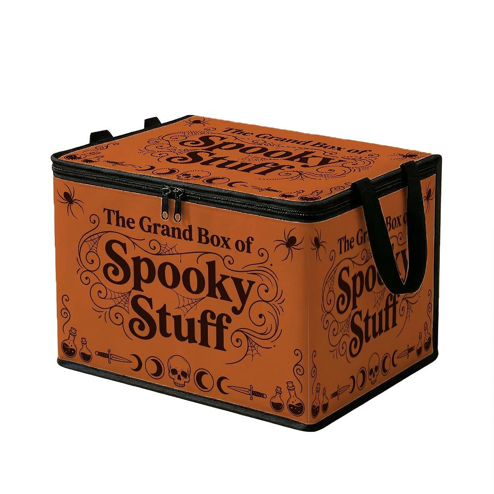 Halloween Themed Fabric Storage Box Foldable Storage Bin for Halloween Decorations Clothing Toys Bedroom Closet Organizer