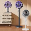 2026 Rechargeable USB Floor Fan with Oscillation, Large Wind Power, Desktop & Vertical Modes