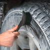 Car Tire Brush - Soft Bristles Long Handle Wheel Hub Cleaner for Auto Cleaning
