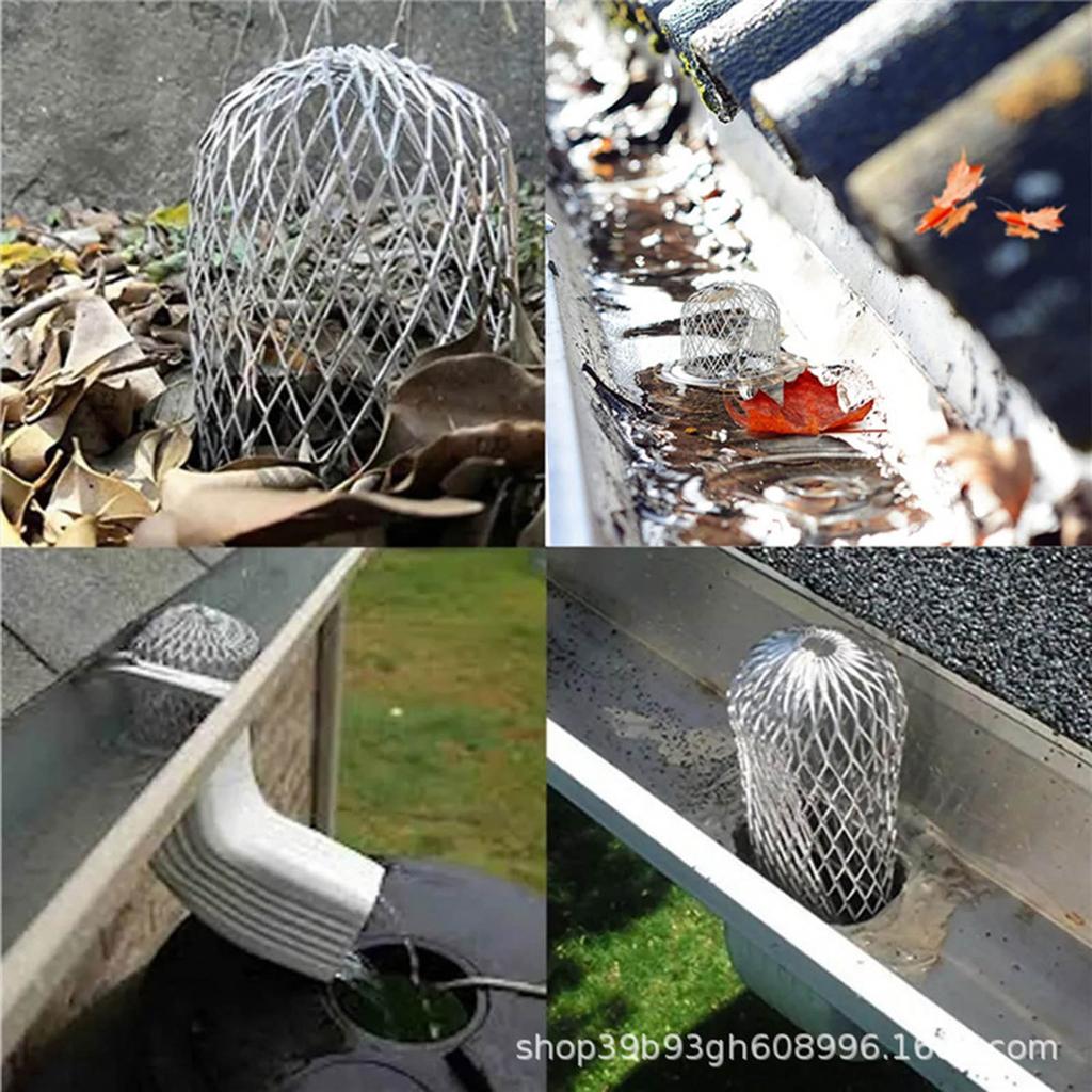 Pack of 4/8 Metal Gutter Strainers Easy To Install Aluminium Filter Grids Keep Your Downpipes Clear & Prevent Clogs