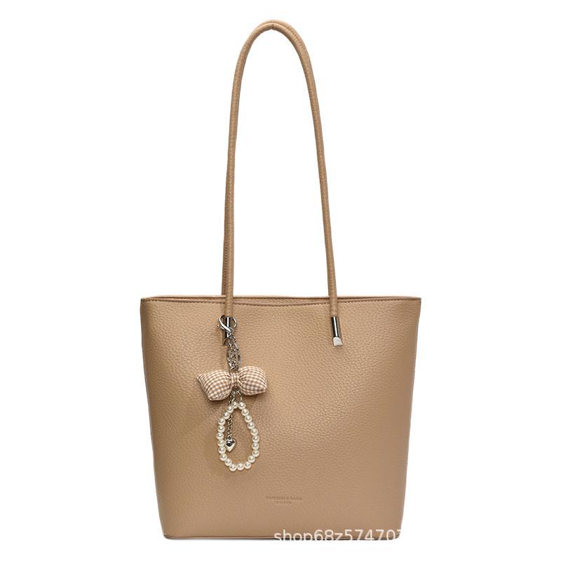 2025 New Simple Commuter Underarm Bag Stylish Large Capacity Shoulder Bag Retro Textured Women's Tote Bag