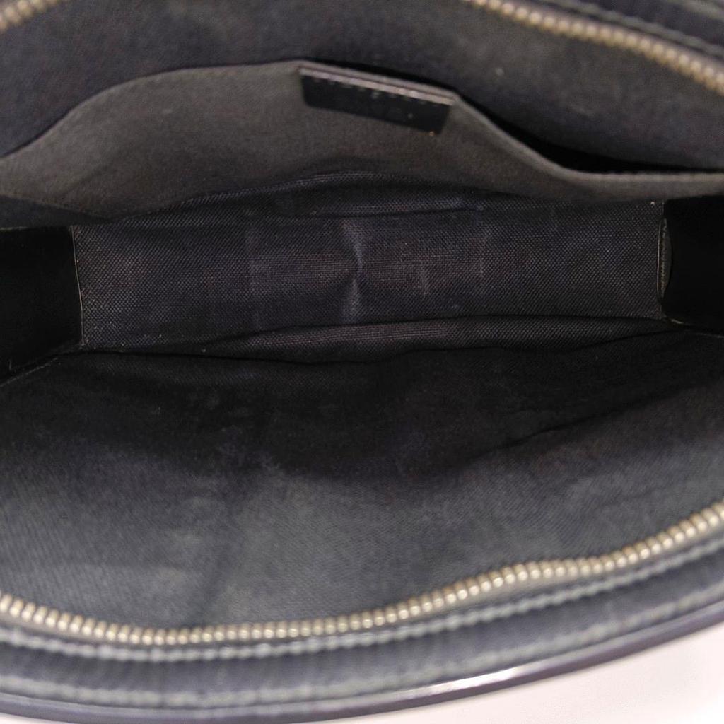 [Pre-Owned] Signature Logo Stripe Web Zipper Canvas Clutch - Very Good #XN4RTF