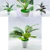 Realistic Plastic Foliage Indoor Plant For Office Desk Or Home Shelf Display