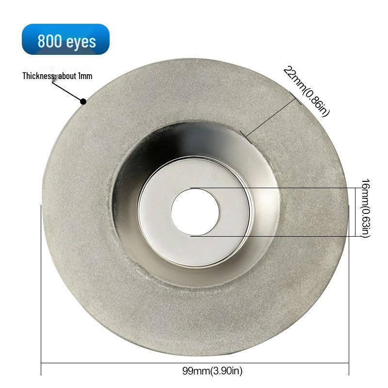 Kitchen Knife & Scissors Sharpening Disc - Cymbal-Shaped Angle Grinder Wheel
