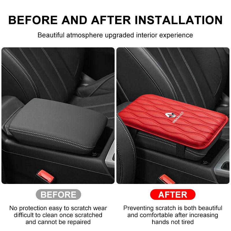 1Pcs Leather Auto Armrest Pads Protective Waterproof Hand Cushion For Renault Dacia Sport Duster Megane 2 3 4 IV Clio Fluence Logan Captur