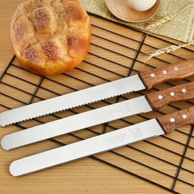 Cuțit de Pâine Zimțat din Oțel Inoxidabil 10/14 Inch, Tăietor Lung de Tort cu Dinți Mici pentru Felierea Pâinii Baghetă, Unelte de Bucătărie pentru Copt