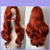 Red Retro Curls Long Wig For Women Cosplay Party Halloween Costume