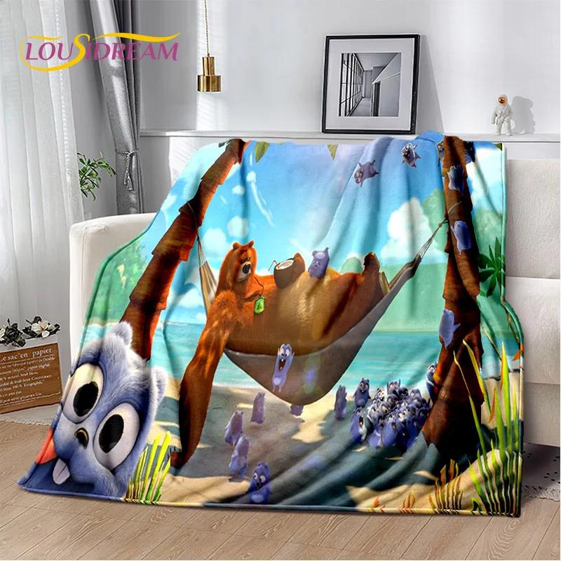 Cartoon Grizzy and The Lemmings Soft Flannel Blanket for Beds Bedroom Sofa Picnic,Throw Blanket for Cover Outdoors Leisure Gift
