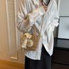 Yogodlns Stroh Handgefertigt Sommerurlaub Gewebt Damen Floral Dekor Kleine Umhängetasche Böhmisch Strand Reise Korb Crossbody Taschen