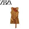 Zab Autumn New Women's Clothing Fashion Style French Design Fashion Irregular Sexy Knot Decoration Dress