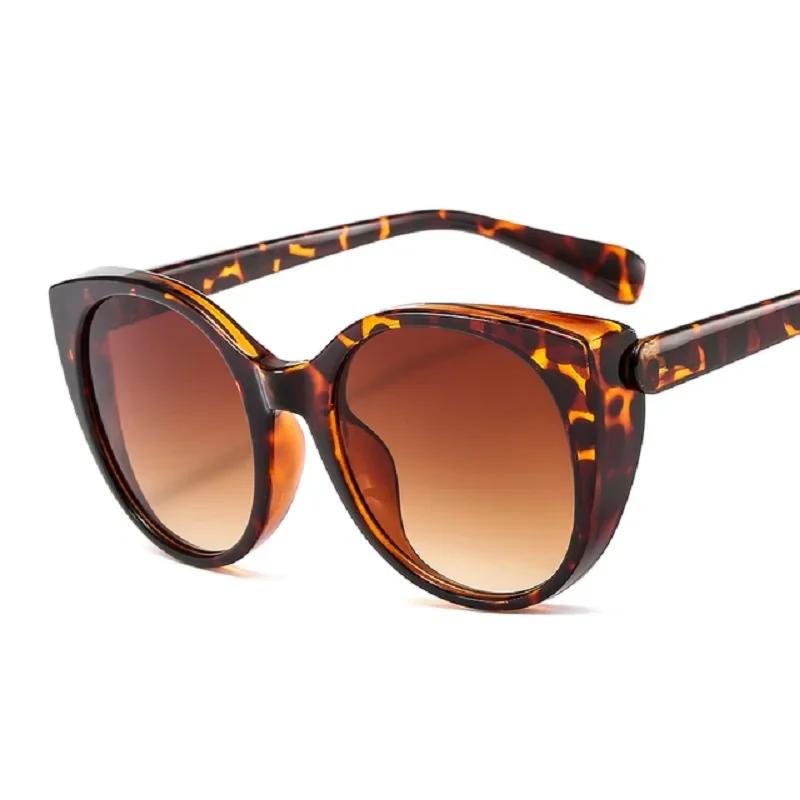 Cat Eye Sunglasses Ladies Fashion Desi Oversized Vintage Gradient Glasses Classic Blue Leopard Shades lunette de soleil femme