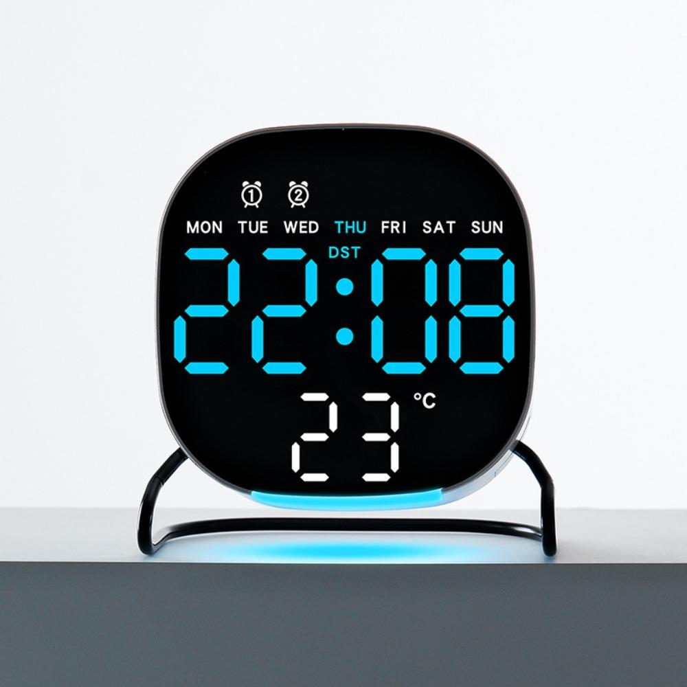 Multi-functional Digital LED Clocks Atmosphere Lights Display Table Clock  Home Decor