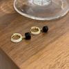 Black Square Tassel Ear Cuff - 925 Sterling Silver Needle Earrings for Women, Trendy and Versatile 2024 Fashion Pendant.