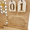 1Set Wood Wedding Countdown Calendar Holiday Birthday Decoration for Indoor Outdoor Garden Yard Decoration Crafts