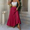 Gonna Lunga Maxi a Strati a Vita Alta da Donna con Elastico in Vita e Tasche Gonna Lunga Svasata per Uso Casual o Quotidiano