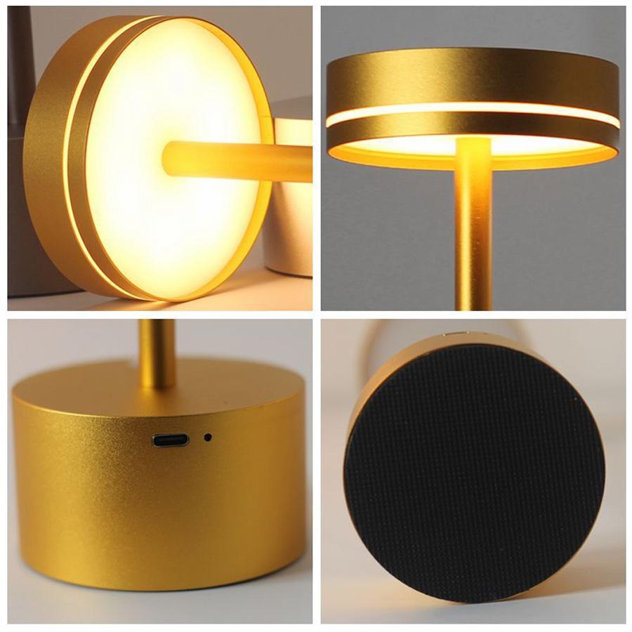 Modern Rechargeable Cordless Table Lamp Touch Small Night Light LED Desk Light  for Reading Bedroom Dining Nightstand Home Decor