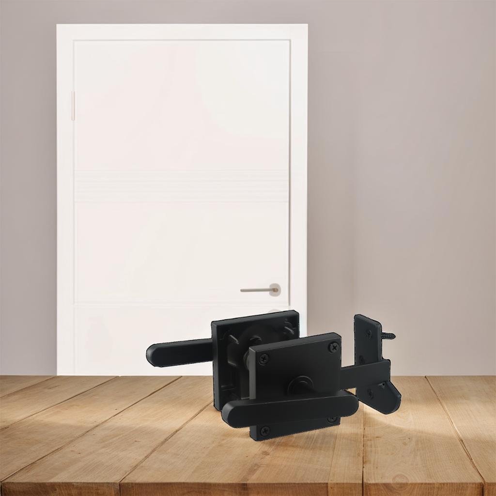Double Sided Latch Wooden Door Latch Child Safety Easy To Install Flip Door Latch Heavy-duty For Yard Security