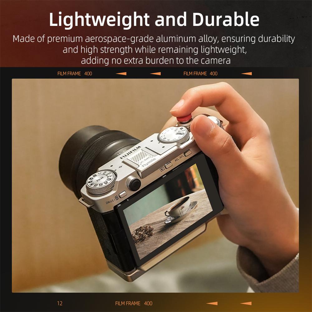 Aluminum Alloy Thumb Grip with Shutter Release Button Built-in Silicone Pads Thumb Up Grip for Fujifilm X-M5 Camera Accessories