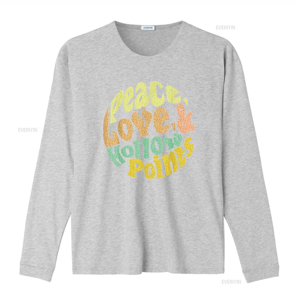 Mens Peace Love And Hollow Points T Shirt Black X Large Vintage Washed Slightly Versatile Stylish Homme Designer Clothes