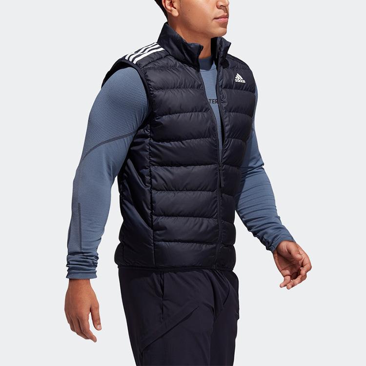 Adidas Outdoor-Sportarten Warme Daunenweste Herrenwesten Dunkelblau GH4584