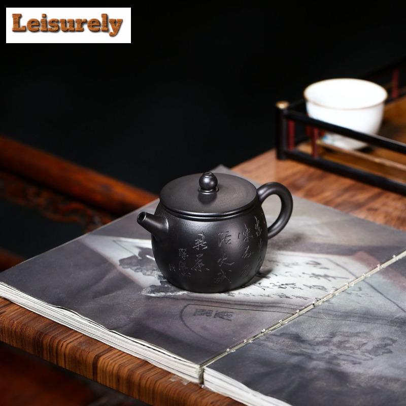 240ml Yixing Purple Clay čajová konvice Ručně vyráběná velká ráže Raw Ore Dahongpao Reduction Pražení bahenní konvice s filtrem Zisha čaj