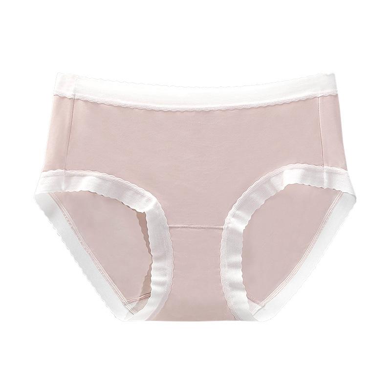Women S Mid Waist Breathable Antibacterial Triangle Underwear Summer Thin Ice Silk Cotton Crotch Underwear