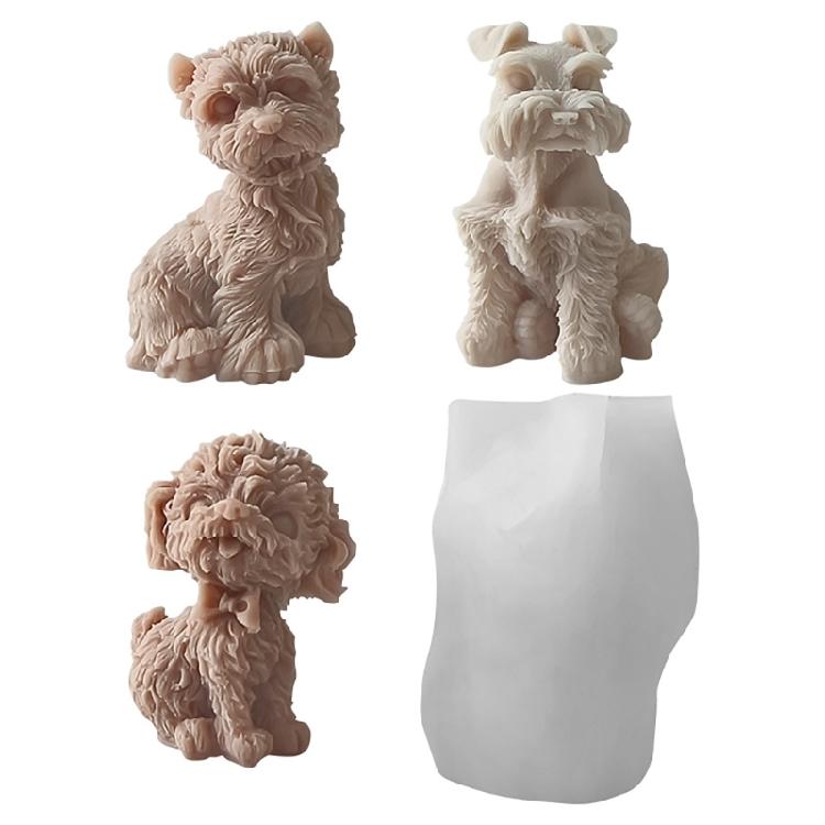 Stampo in Resina per Candele Animali Cane 3D Candela Aromaterapica Stampo in Silicone Decorazioni per la Casa