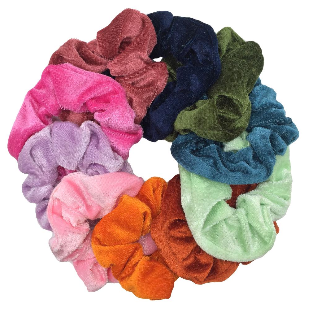 10pc Women Hair Scrunchies Velvet Solid Color Band for Girls Ponytail Holder Rubber Bands Ties Accessories Headbands Gumki