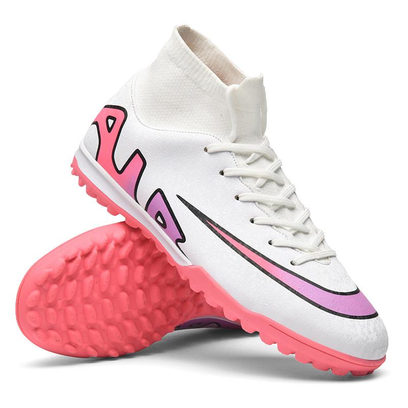 A 2025 high-top football shoe AG long nail TF broken nail youth male student training competition sports shoes