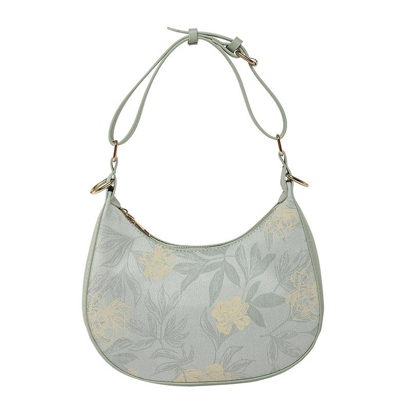 

Guofeng new Chinese hand bag women s new trendy fashion messenger bag niche commuter dumpling bag зелений