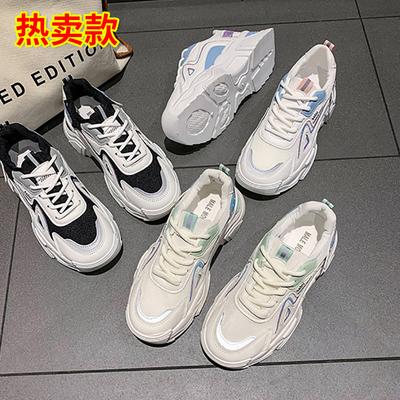 Thick-soled Heightening Dad Shoes Trendy Shoes 2025 Spring and Autumn Running Ventilation Thin Sports Shoes Women's Casual Shoes