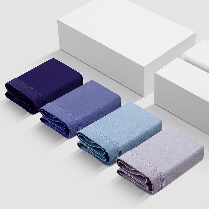 Large Size Men Spring Summer Trend Cotton Loose Antibacterial Breathable Waist Boxer Briefs