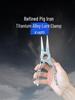 Titanium Gold Edition Multifunctional Pliers: 25 Models Pig Bait Lure, PE Line Scissors, Hook Remover, Precision Forged Split Ring Opener.