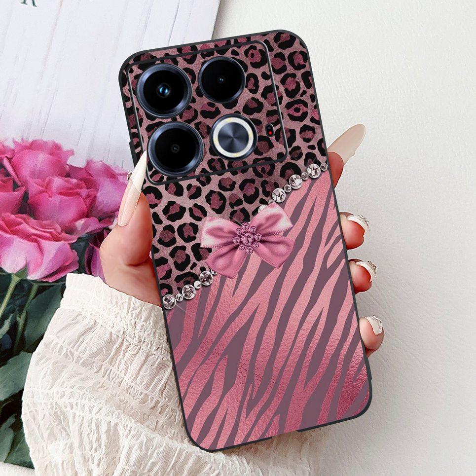 For Cover Infinix Note 40 40x 40Pro Plus Note40 Pro+ Phone Case Colorful Flower Butterfly Lxuru Women Fashion Soft Siliocne Etui