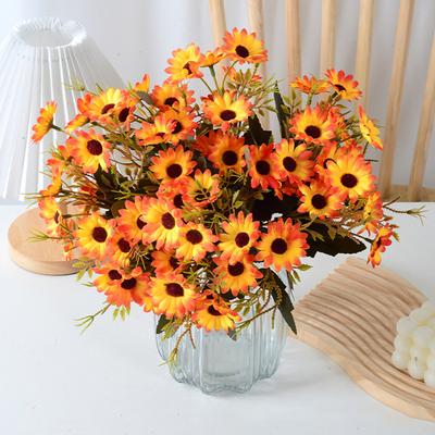 Artificial Flowers 18 Bundles Faux Silk Flower Bouquets Spring Fake Wildflowers with Stem for Vase Planter Floral Arrangements Wedding Home Decor