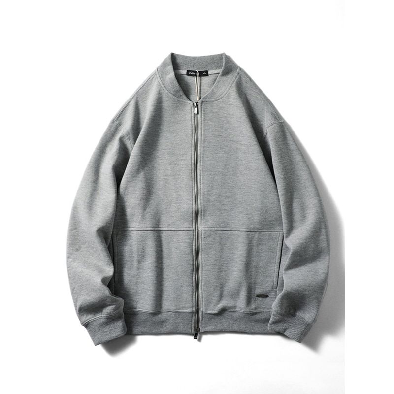 American Retro Knitted Baseball Jacket for Men, Autumn and Winter Zip-Up Sweatshirt, Export Quality Sports Casual Jacket
