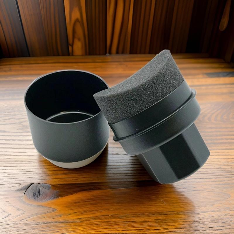 Tire Dressing Applicator Pad Car Tire Detailing Sponge Detailing Brush with Lid Tire Waxing Sponge Tire Cleaning Tools
