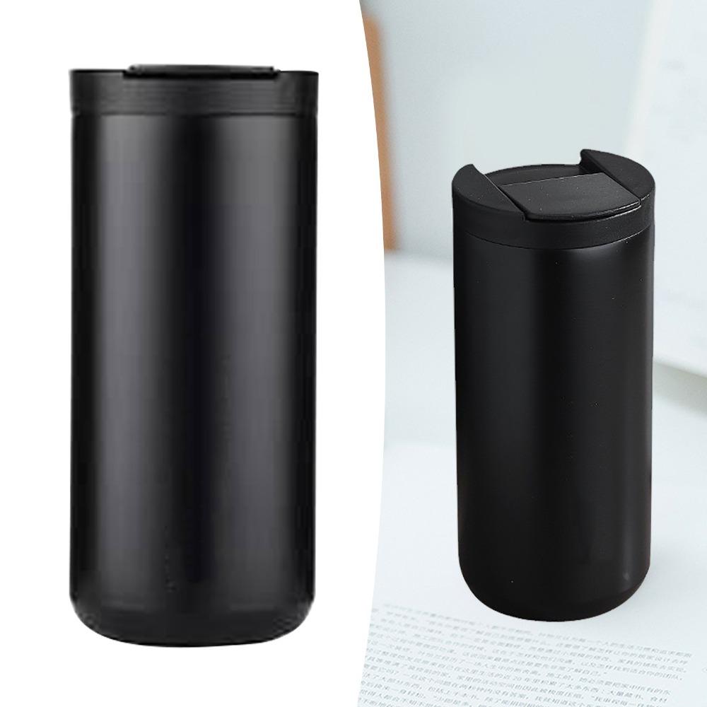 Lrustless Steel Water Mug Vacuum Insulated Heat‑preserving Cup Thermal Bottle School чёрный