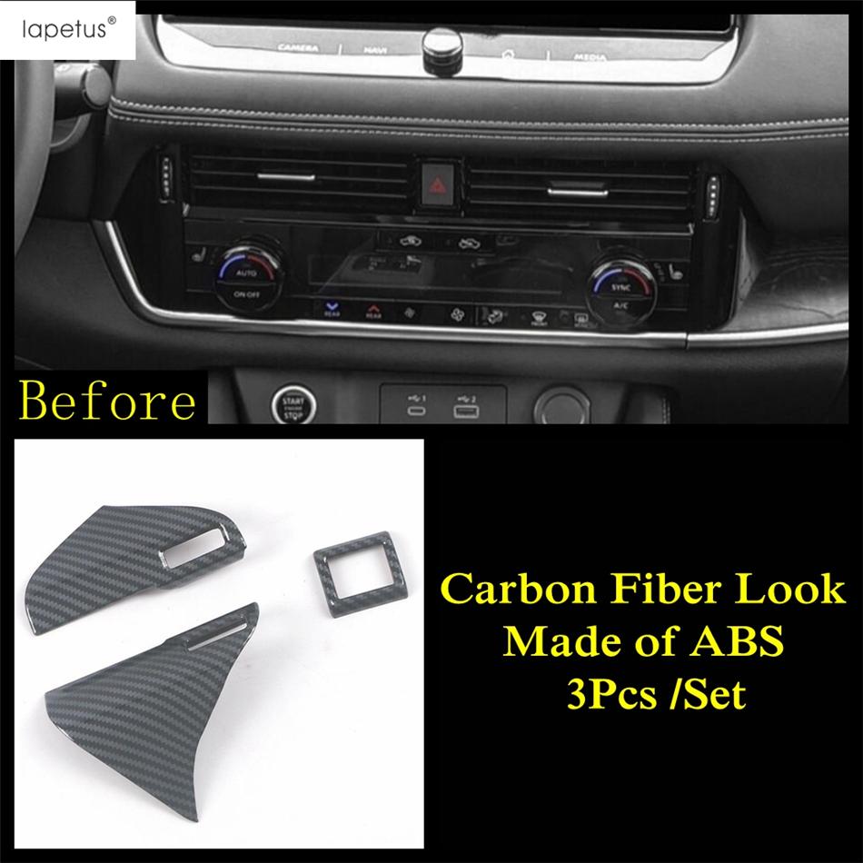 Nissan Qashqai J12 - 2024 için Gösterge Paneli Klima Havalandırma Çıkışı Direksiyon Simidi Çerçeve Kaplama Kapağı Karbon Fiber İç Aksesuar