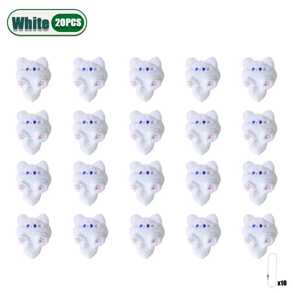 1/3/5/10/20PCS Adorable Plush Cartoon Cat Hanging Doll Soft Kawaii Backpack Decoration for Girls Student Christmas Gift