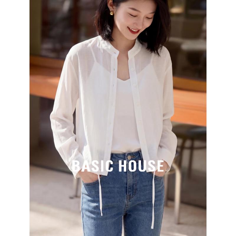 Basic House Women s Lightweight Tencel Sun Shirt L