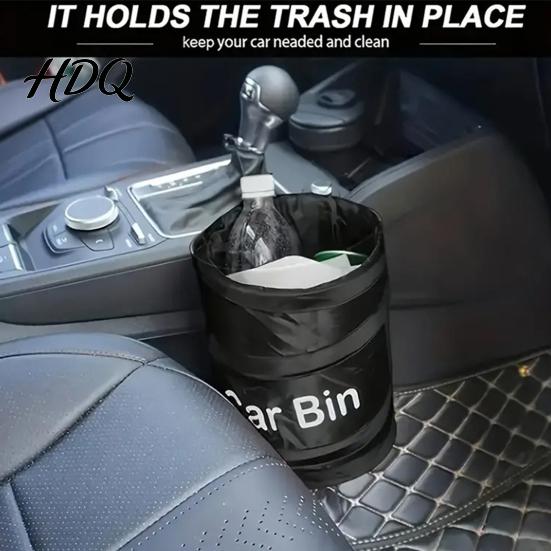 Foldable Garbage Bag Collapsible Car Trash Can Interior Waste Container Waterproof Oxford Multipurpose Snack Organizer Cloth Bin with Lid