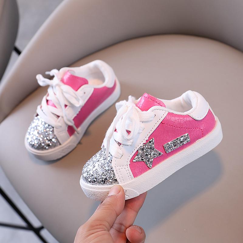 Girls  Shoes  Spring New  Casual Versatile Little Girls  Star sneakers Spring and Autumn Children s Sports Shoes 25